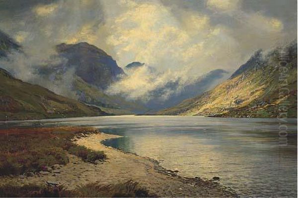 Loch Callendar; And A Loch Landscape Oil Painting by George Melvin Rennie