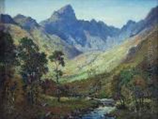 Glen Rosa, Arran Oil Painting by George Melvin Rennie
