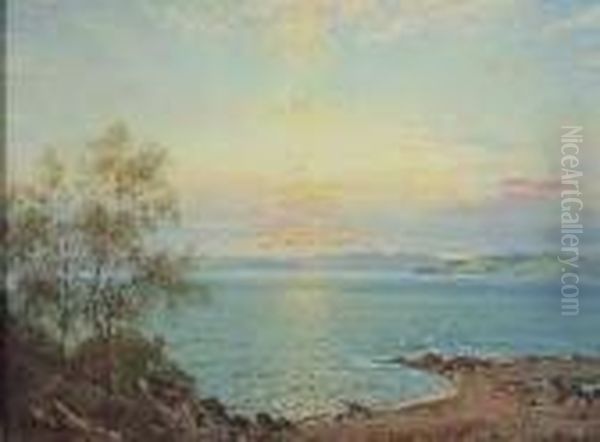 Sunrise, Corrie Bay, Arran Oil Painting by George Melvin Rennie