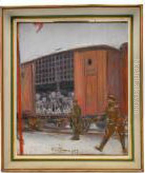 Prisoner Transport Oil Painting by Repin Iliya