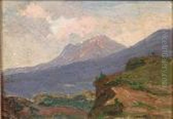 Impressione (val Di Susa) Oil Painting by Don Angelo Rescalli