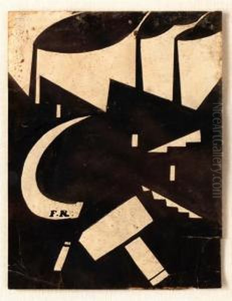 Lucha En La Industria Oil Painting by Fermin Revueltas