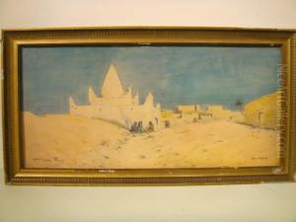 Vue De Bou-saada Oil Painting by Alphonse Rey