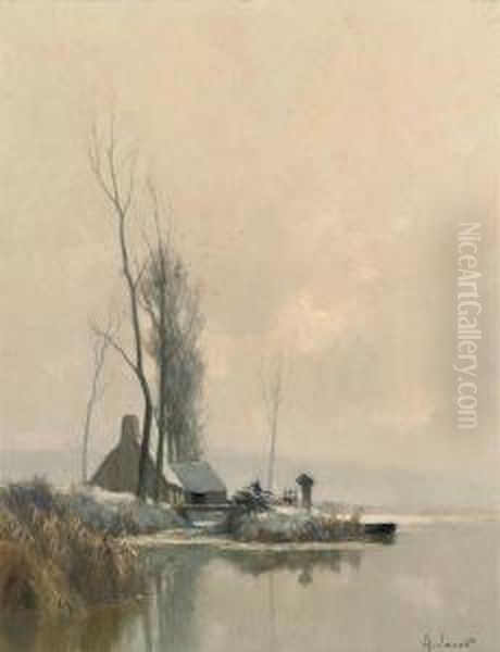 Sunlit Cathedral Interior; And Market Day Oil Painting by Felice A. Rezia