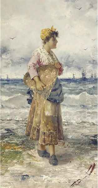The fisherman's wife Oil Painting by Frederick Reginald Donat