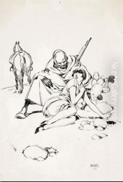 Sin Titulo Oil Painting by Federico Ribas Montenegro