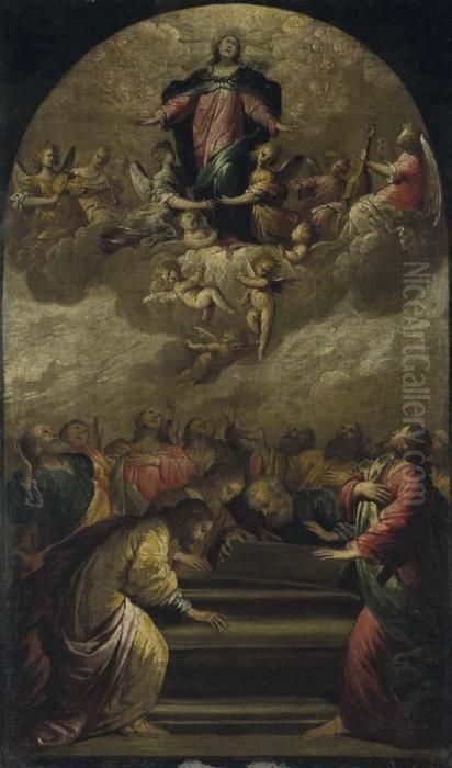 Assunzione Della Vergine Oil Painting by Pietro della Vecchia
