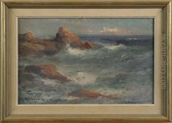 Solbelysta Klippor Oil Painting by Otto Ludvig Richarde