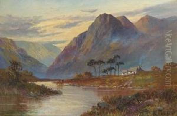 In The Coe, Glencoe Oil Painting by W.A. Richards