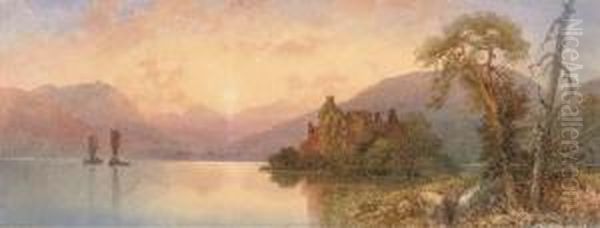 A Calm Evening On The Loch Oil Painting by Edward M. Richardson