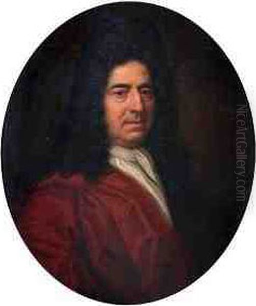 Portrait Of Sir William Stevens Oil Painting by Jonathan Richardson