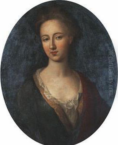 Portrait Of A Lady Oil Painting by Jonathan Richardson