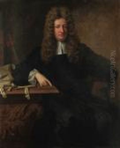 Portrait Of Sir John Holt Oil Painting by Jonathan Richardson