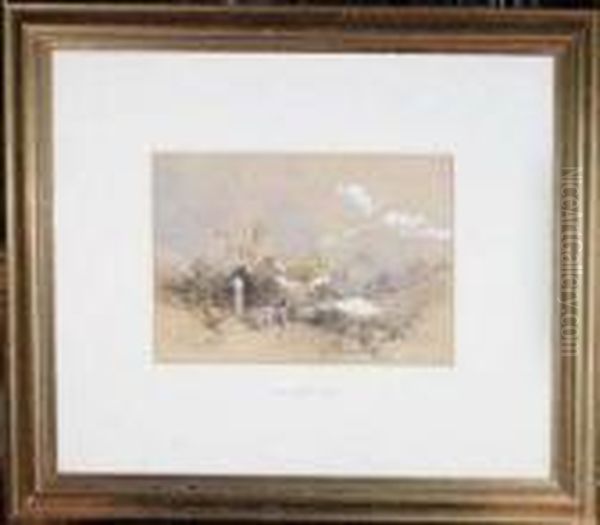 Castle Of Nurburg On The Eifel Oil Painting by Thomas Miles Richardson