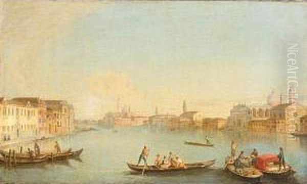 View Of San Giorgio Maggiore Seen From The South, Venice Oil Painting by Giovanni Richter