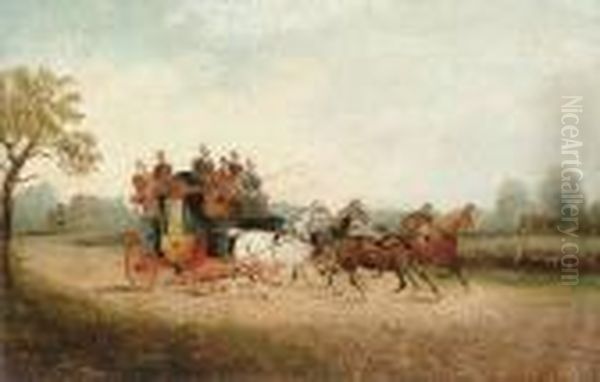 Coaching Scenes Oil Painting by Phillip Henry Rideout