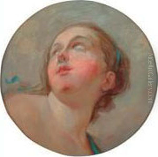 Portrait De Jeune Femme Oil Painting by Leon Louis Antoine Riesener