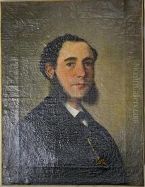 Retrato De Caballero Oil Painting by Luis Rigalt