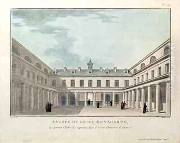Entrance to the Lycee Condorcet Oil Painting by Durand