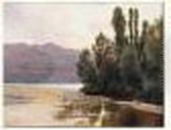 Le Lac
 Du Bourget Oil Painting by Albert Gabriel Rigolot