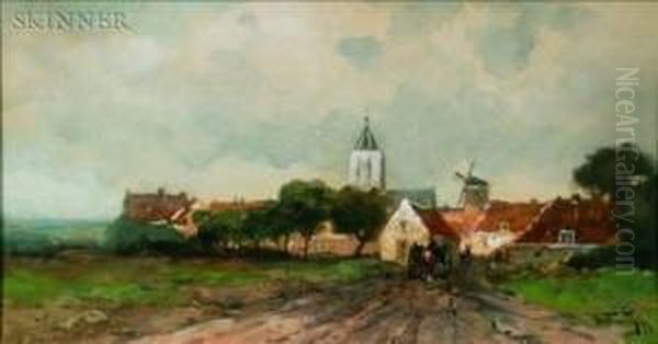 Leaving Town Oil Painting by Willem Cornelis Rip