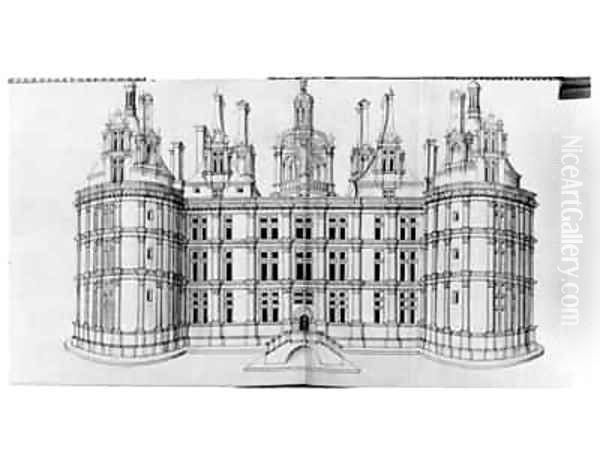 Chambord from Recueil de dessins Oil Painting by J. Androuet (du Cerceau) Ducerceau
