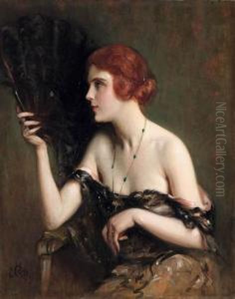 Il Ventaglio Oil Painting by Emilio Rizzi