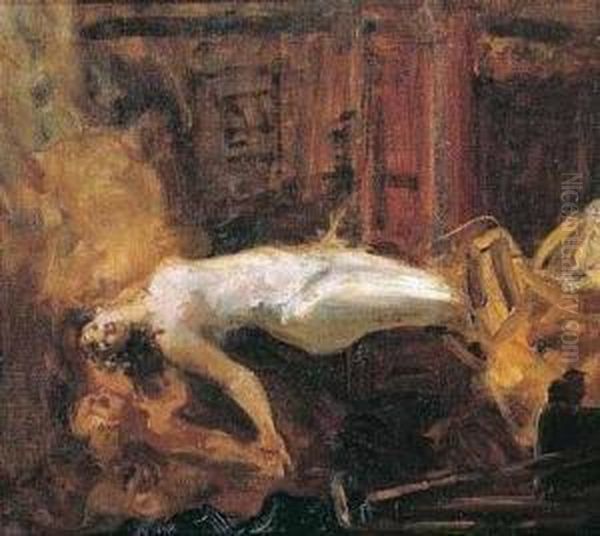 Allegoria Della Musica Oil Painting by Emilio Rizzi