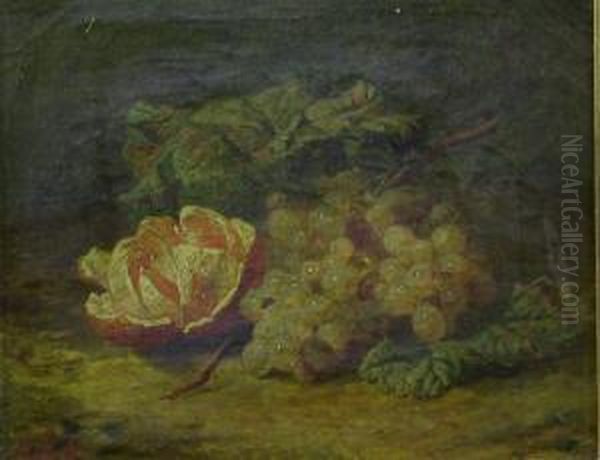 Category: Painting
 Description:stilleven Met Fruit Oil Painting by Henri Robbe