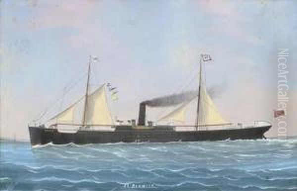 The S.s. 
Benwick Oil Painting by Luigi Roberto
