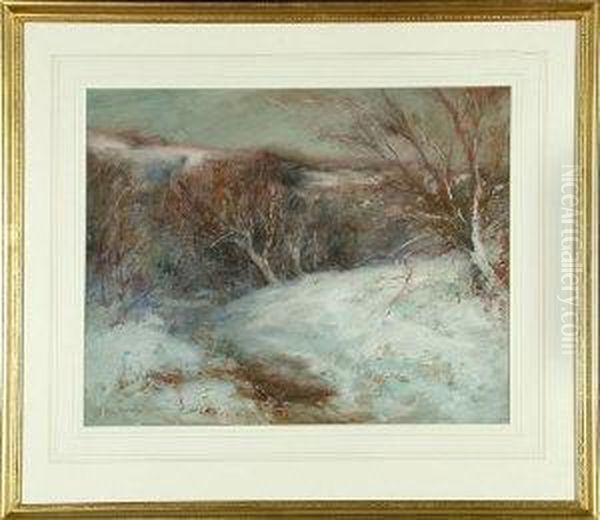 A Winter Landscape Oil Painting by David Robertson