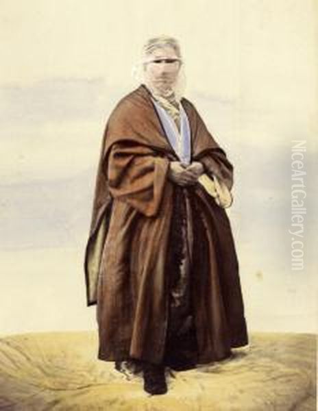 Woman In Outdoor Costume, Constantinople Oil Painting by James Robertson