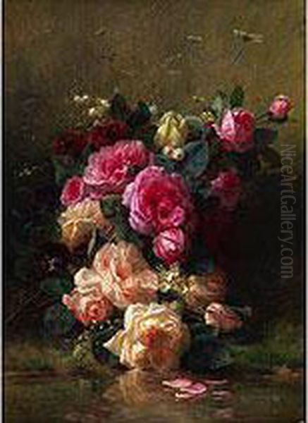 Blumenstillleben Oil Painting by Jean-Baptiste Robie