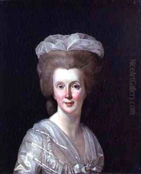 Portrait of Madame Necker 1739-94 Oil Painting by Joseph Siffrein Duplessis