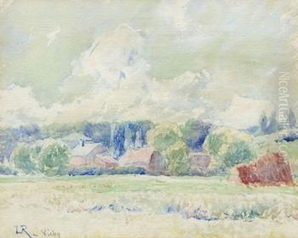 Paisaje De Vichy Oil Painting by Juan Jose Rochelt Y Amann