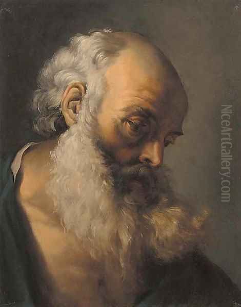 Saint Jerome Oil Painting by Louis-Jacques Durameau