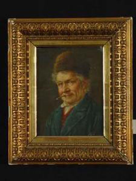 Mann Mit Zigarillo Oil Painting by Georg Roessler