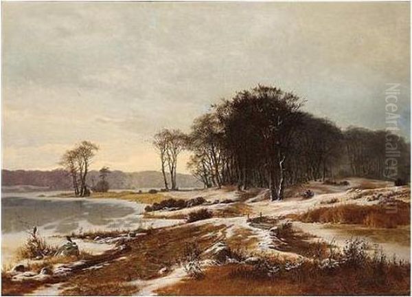 Martin , View Of Bistrup, Signed
 With Monogram And Dated 1848,oil On Canvas, 90 X 127 C; 35 1/2 X 50 In Oil Painting by Frederik Niels M. Rohde