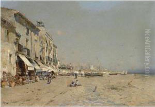 Paisaje Costero (coastal Landscape) Oil Painting by Joan Roig Soler