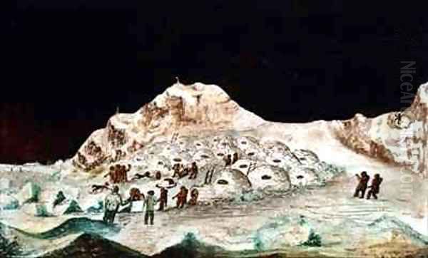 North Hendon near Felix Harbour on the Boothia Peninsula Oil Painting by John Edward Davis