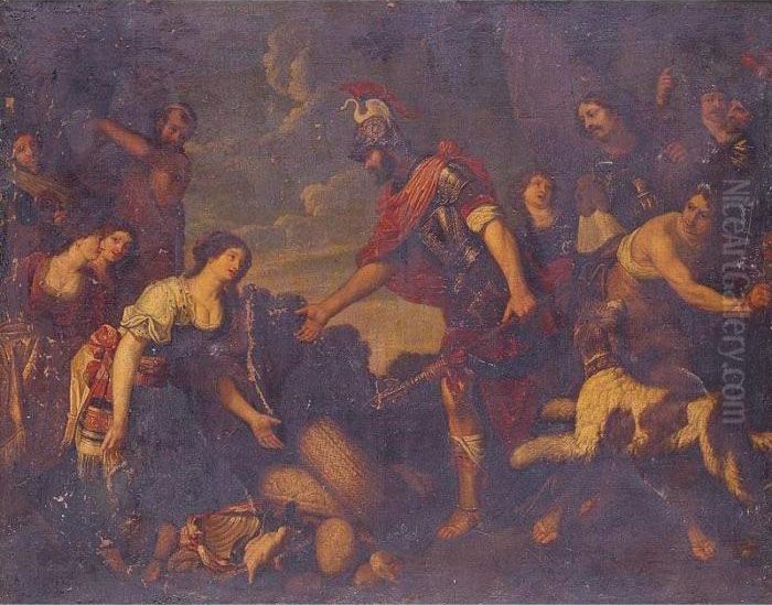 The Continence Of Scipio Oil Painting by Salomon Rombouts