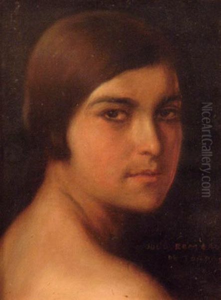 Fuensanta Oil Painting by Julio Romero De Torres