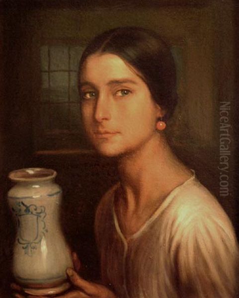 Nieves Oil Painting by Julio Romero De Torres