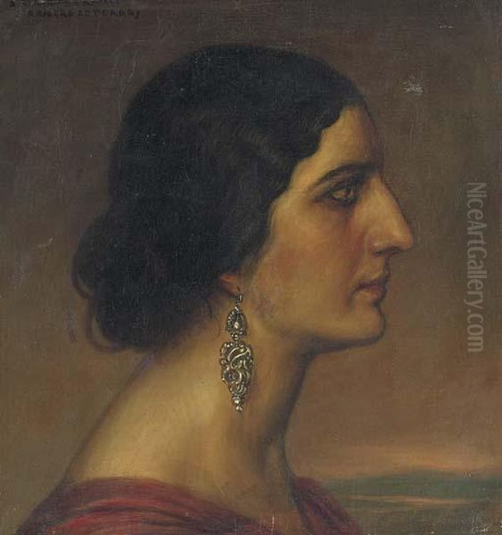 Cordobesa Oil Painting by Julio Romero De Torres