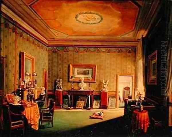 Salon in the Barbierrini House Oil Painting by Francesco Diofebi