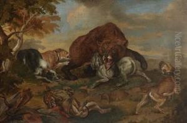 Barenhatz: Oil Painting by Johann Melchior Roos