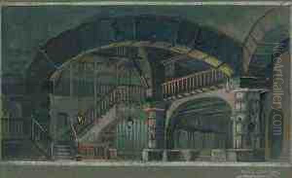 Interior De Bodega. Oil Painting by Antoni Ros Gell