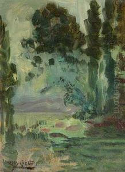 Paisaje Boscoso. Oil Painting by Antoni Ros Gell