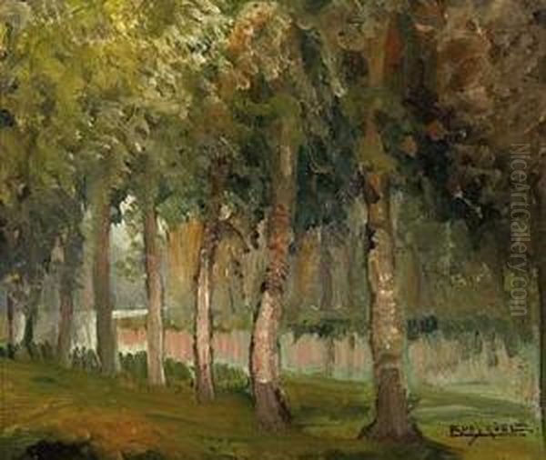 Arboleda Junto Al Rio Oil Painting by Antoni Ros Gell