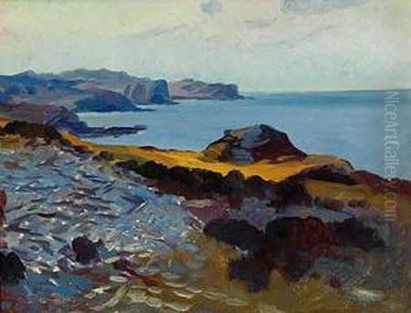 Paisaje De La Costa Oil Painting by Antoni Ros Gell